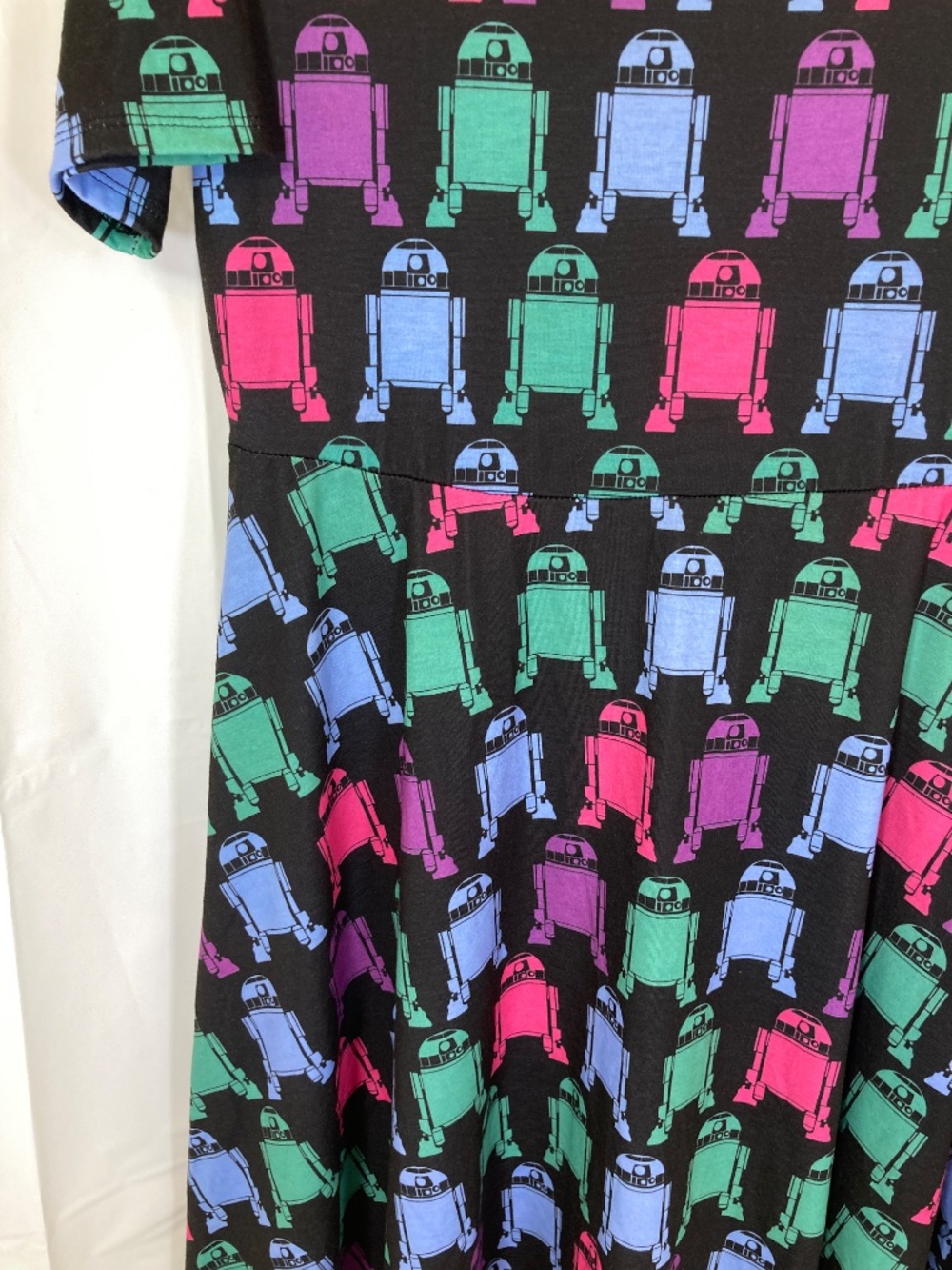 Her Universe Star Wars R2D2 Dress Sz CL Black Pink Blue Green Worn Once - Picture 5 of 16